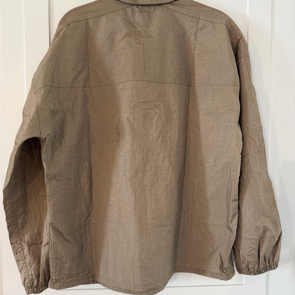 Athleta lunar Sheen shirt, button-down women’s small, brown stone, beige colored - Picture 2 of 6